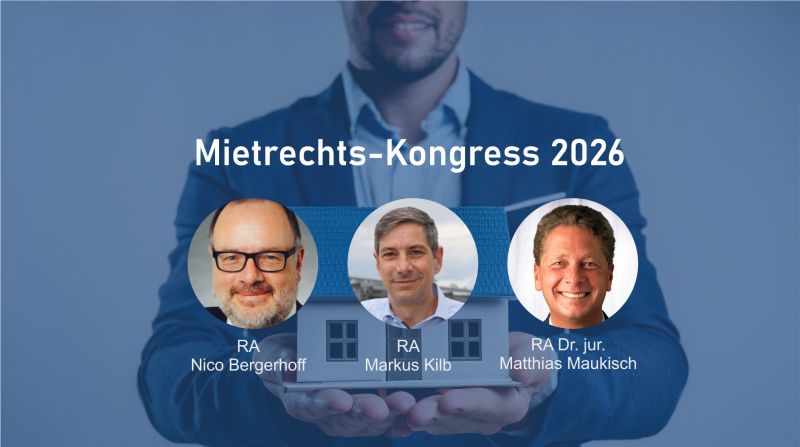 Mietrechts-Kongress für Makler, Immobilienverwalter und Bauträger (Online)