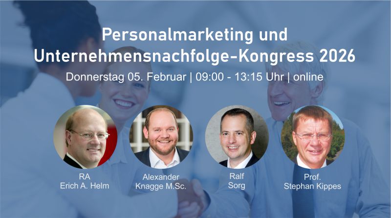 Personalmarketing und Unternehmensnachfolge-Kongress (Online)