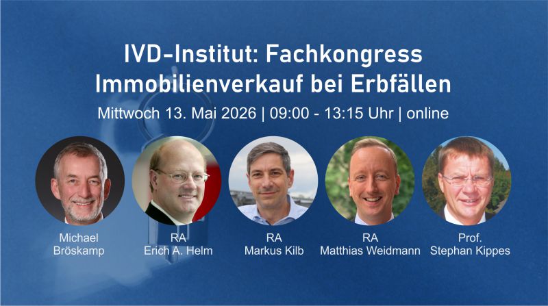 Fachkongress Immobilienverkauf bei Erbfällen (Online)