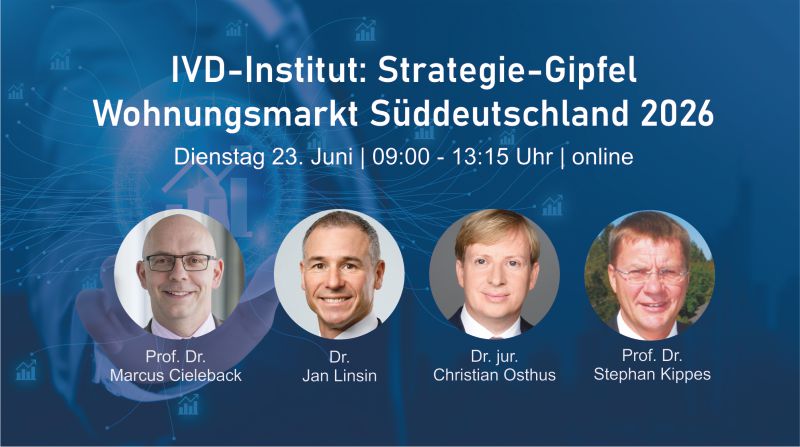 Strategie-Gipfel Wohnungsmarkt Süddeutschland - im neuen Marktzyklus erfolgreich navigieren (Online)