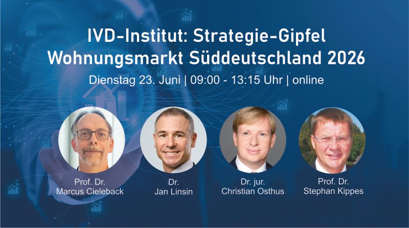 Strategie-Gipfel Wohnungsmarkt Süddeutschland - im neuen Marktzyklus erfolgreich navigieren (Online)